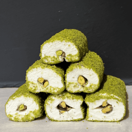 ROLLED LOKUM WITH PISTACHIO POWDER (500GR)